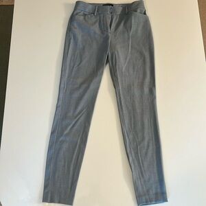 Light Blue Express Skinny Mid-Rise Work Pants